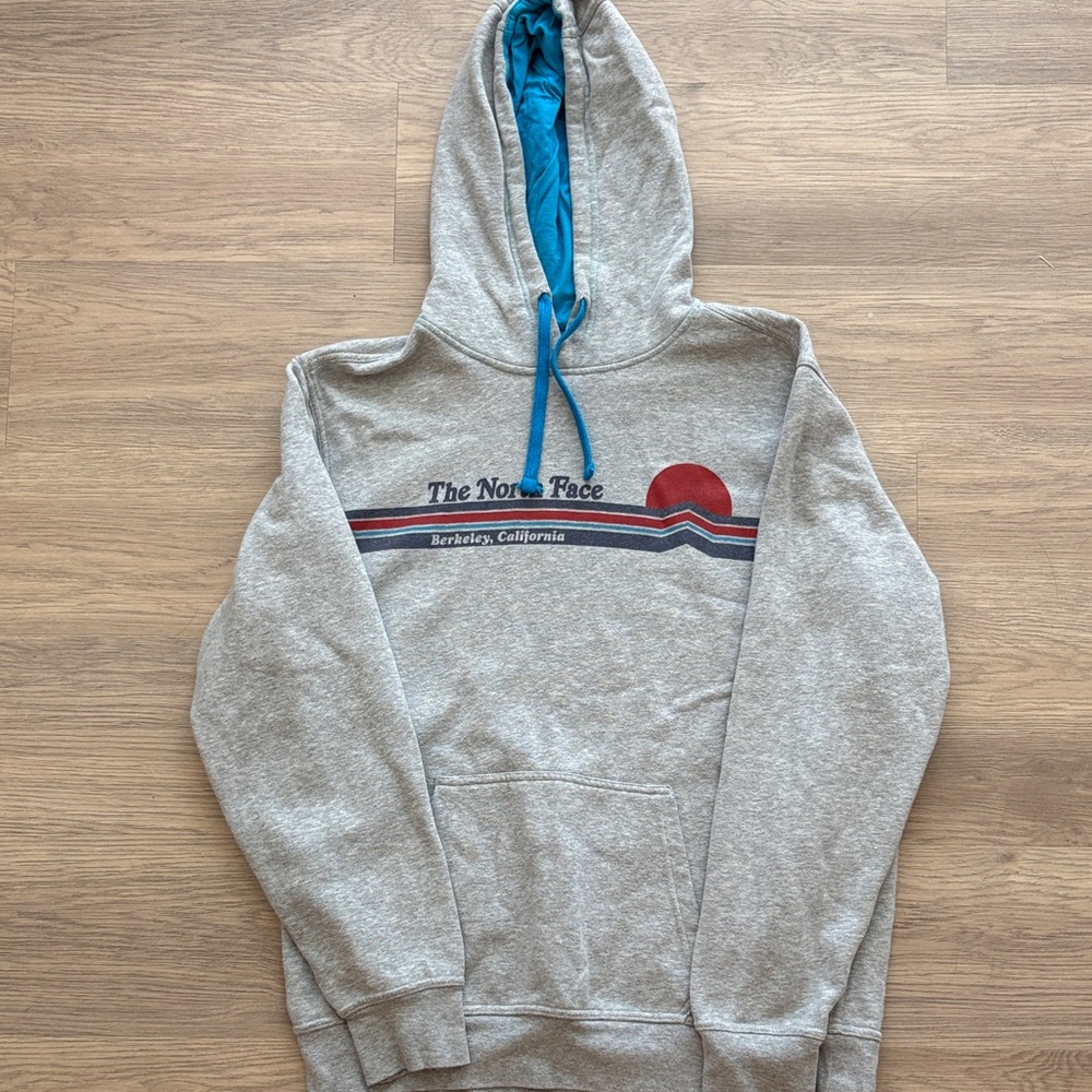 The North Face Blue and Gray Hoodie